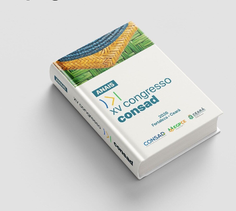Capa dos Anais do XV Congresso Consad, Fortaleza 2026