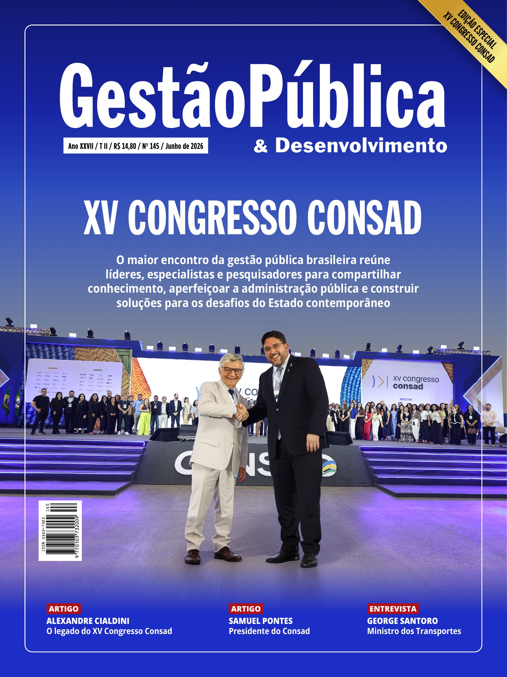 Capa da edição 145 — especial XV CONSAD